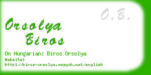 orsolya biros business card